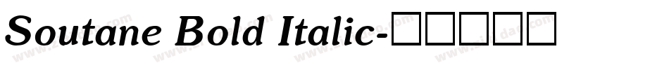 Soutane Bold Italic字体转换